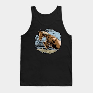 Vintage Horse Equestrian Art Tank Top